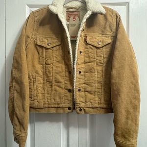 Levi’s corduroy Sherpa lined trucker jacket - S